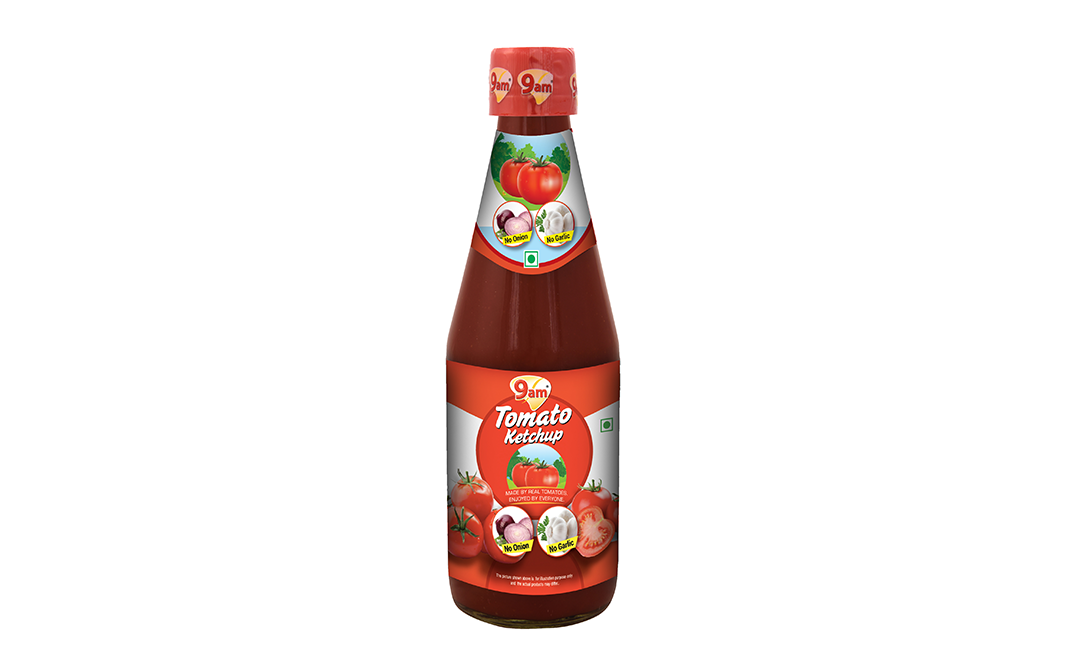 9am Tomato Ketchup    Glass Bottle  500 grams